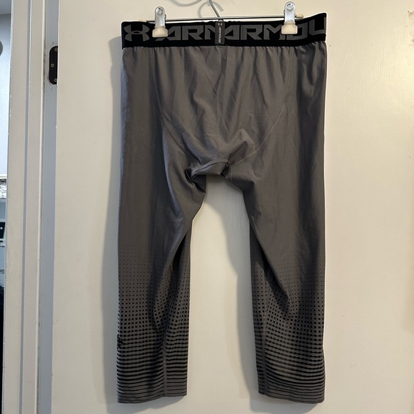 Like new under armour compression men tights XXL leggings black gray heat gear - Picture 9 of 13